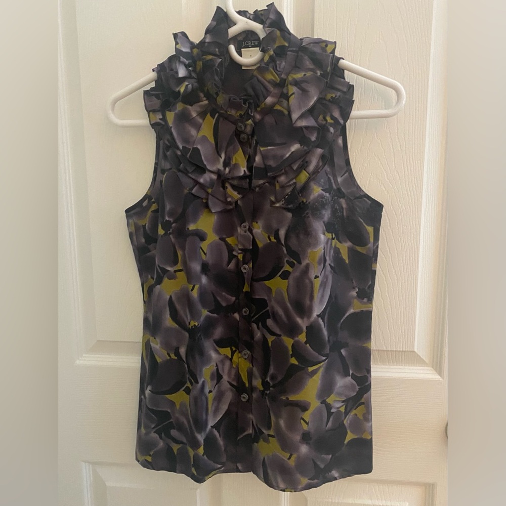 J CREW Silk Blouse Size 0